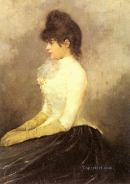La baronesa Von Munchhausen, dama del pintor belga Alfred Stevens Pinturas al óleo